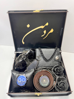 باکس هدیه مرداته عینک دودی پک هدیه مخصوص پسران اسپرت ساعت رومانسون