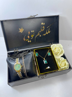 باکس هدیه ساعت رولکس زنانه کادوی زنانه شیک و خاص سنگ سبز ارسال رایگان