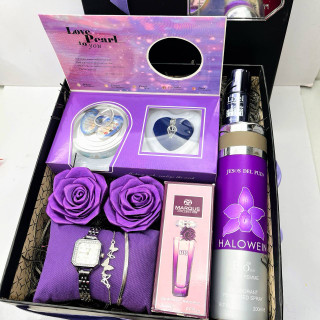 باکس هدیه گردنبند صدف پرورشی مروارید ساعت ظریف زنانه باکسشیک ادکلن رزنایت اسمارت ارسال رایگان